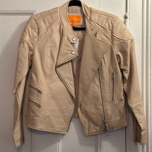 Nude Faux Leather Jacket - Joe Fresh